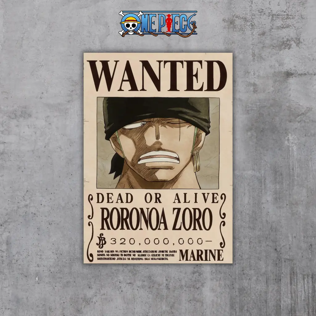 Zoro Wanted Poster || ONE PIECE || #16