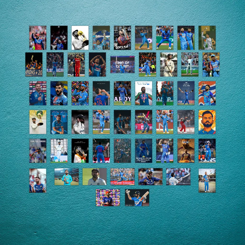 Virat Kohli Collage kit of 54 posters  || #1