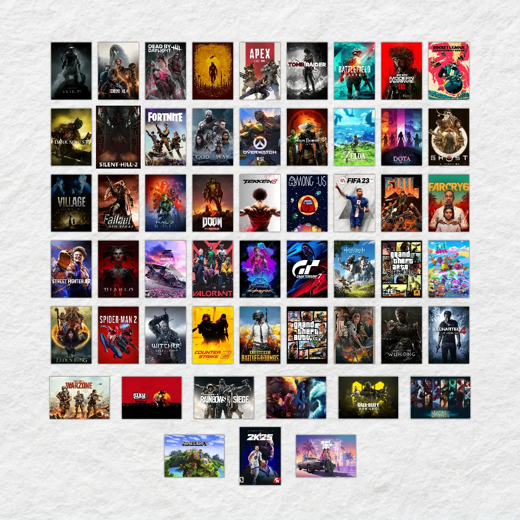 Games Collage Kit of 54 posters || #2